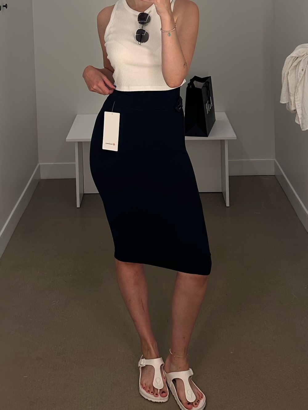 lululemon athletica Black High-Rise Pencil Skirt